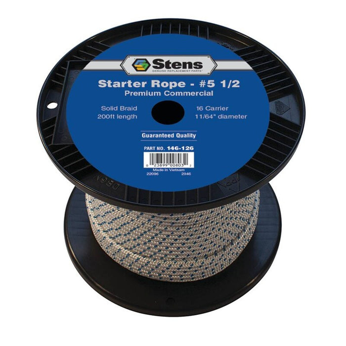 Stens 146126 200 ft. Solid Braid Starter Rope #5 1/2 Solid Braid