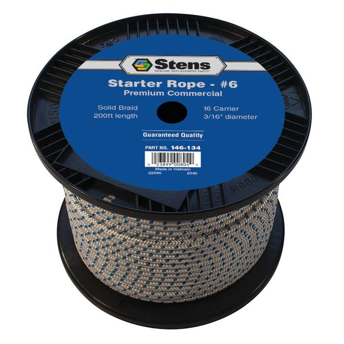 Stens 146134 200 ft. Solid Braid Starter Rope #6 Solid Braid
