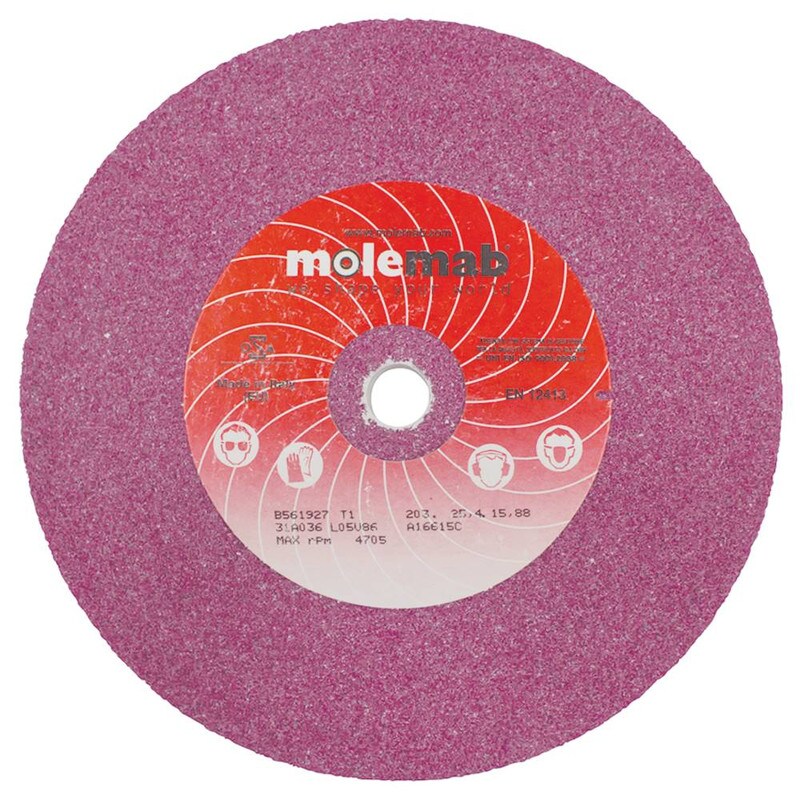 Muela abrasiva Stens 750111 de 8 pulg. x 1 pulg. x 5/8 pulg., grano 36, rubí