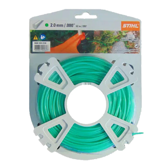 Stihl 0000 930 2336 Hilo de corte de nailon verde, 0,08 pulgadas de diámetro x 200 pies.