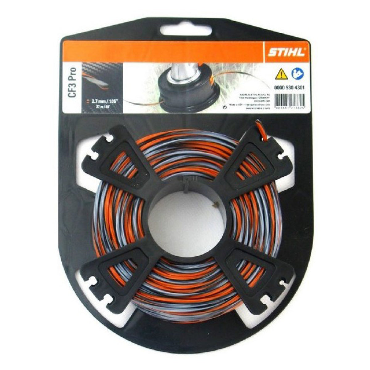 Stihl 0000 930 4304 CF3 Pro Trimmer Line 2.7mm X 180 ft.