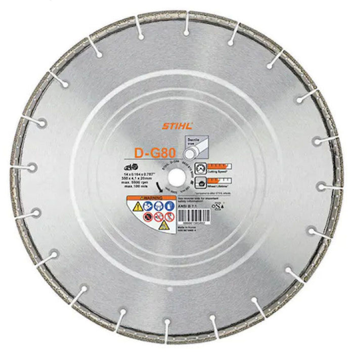 0835 Stihl 0835 070 8000 D-G80 Diamond Blade 14-inch — Russo Power Equipment