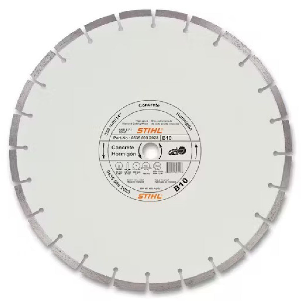 Stihl 0835 090 8051 D-B10 Dimaond Wheel ÃƒÆ’Ã†â€™Ãƒâ€¹Ã…â€œ 300mm/12-inch
