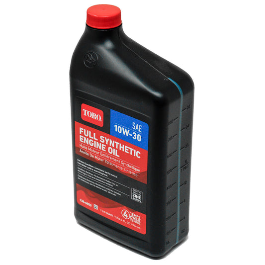 Aceite Toro 138-6053 totalmente sintético SAE30 10W30 32 oz.