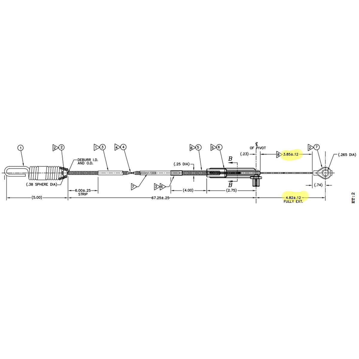 Cable de freno Toro 133-1998
