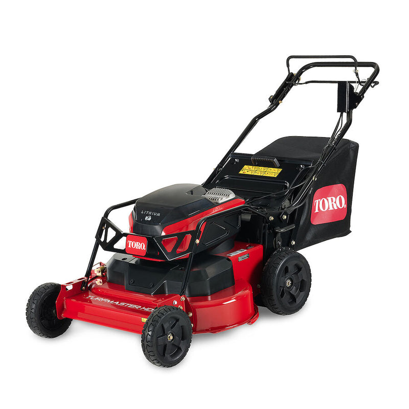 Cortadora de césped manual Toro 22232 TurfMaster Revolution de 60 V MAX, 30 pulgadas, con (3) baterías de 10 Ah y cargador