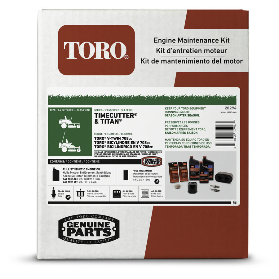 Kit de mantenimiento V-Twin Toro 20294