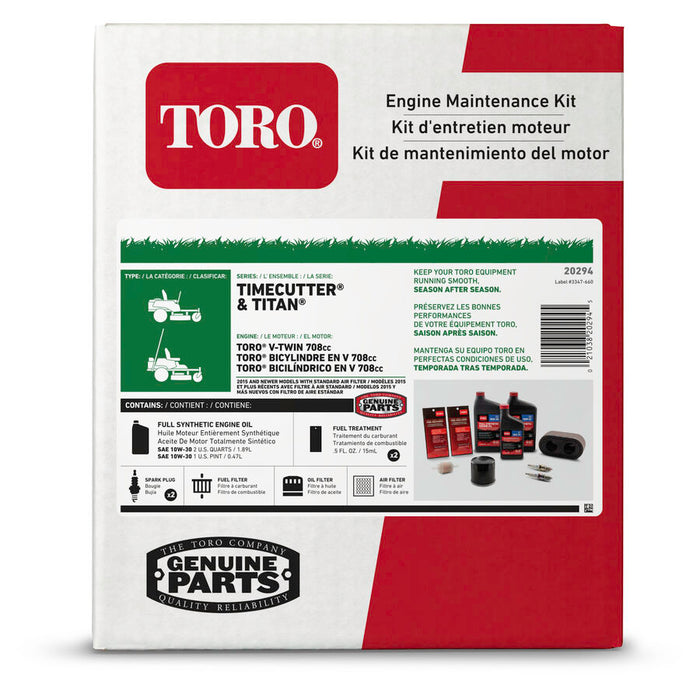 Kit de mantenimiento V-Twin Toro 20294