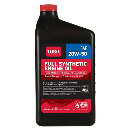 Aceite de motor de 4 ciclos Toro 139-0627 20W50