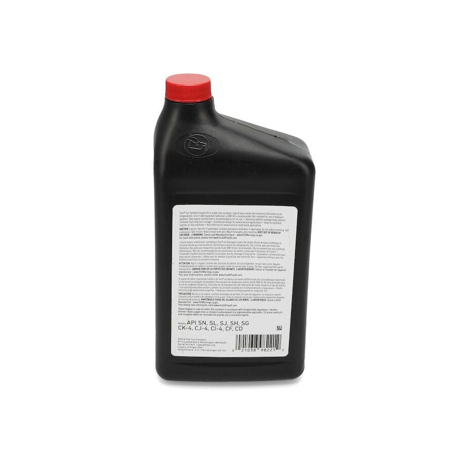 Aceite de motor de 4 ciclos Toro 139-0627 20W50