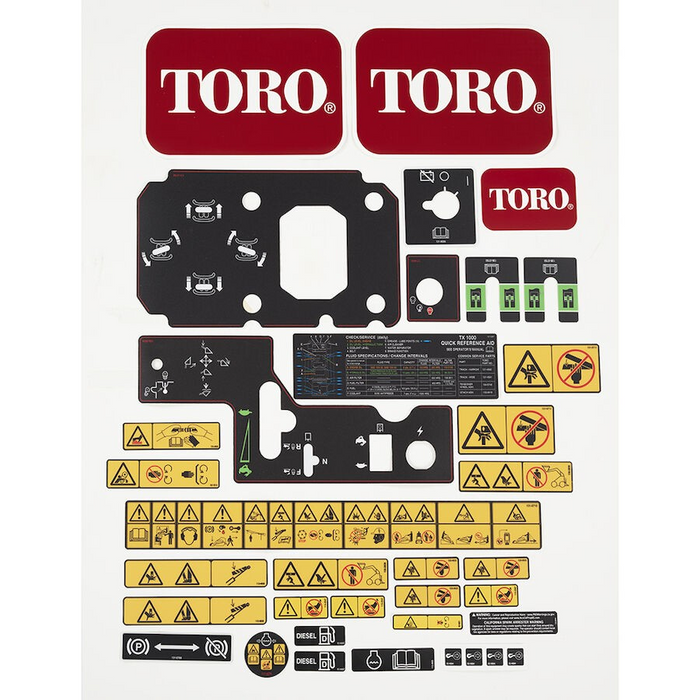 Toro 139-4851 Tx1000 N&W Decal Kit