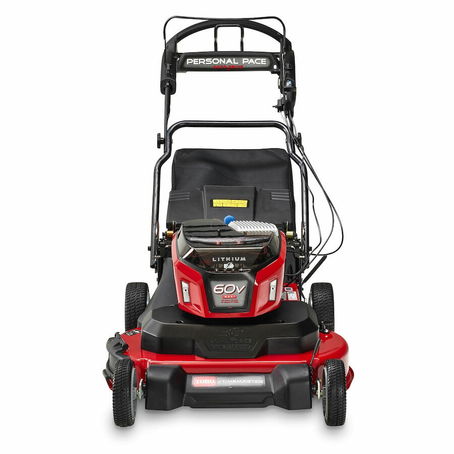Toro 21493 Cortacésped a batería de 30" TimeMaster de 60V con LEDs y Personal Pace (1 X 10Ah, 1 X 5Ah, 1 X 2.5Ah)