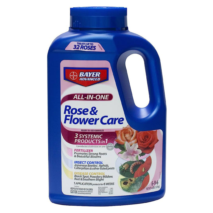 True Value 130539 Bayer Advanced All-In-One Cuidado de rosas y flores, 4 libras