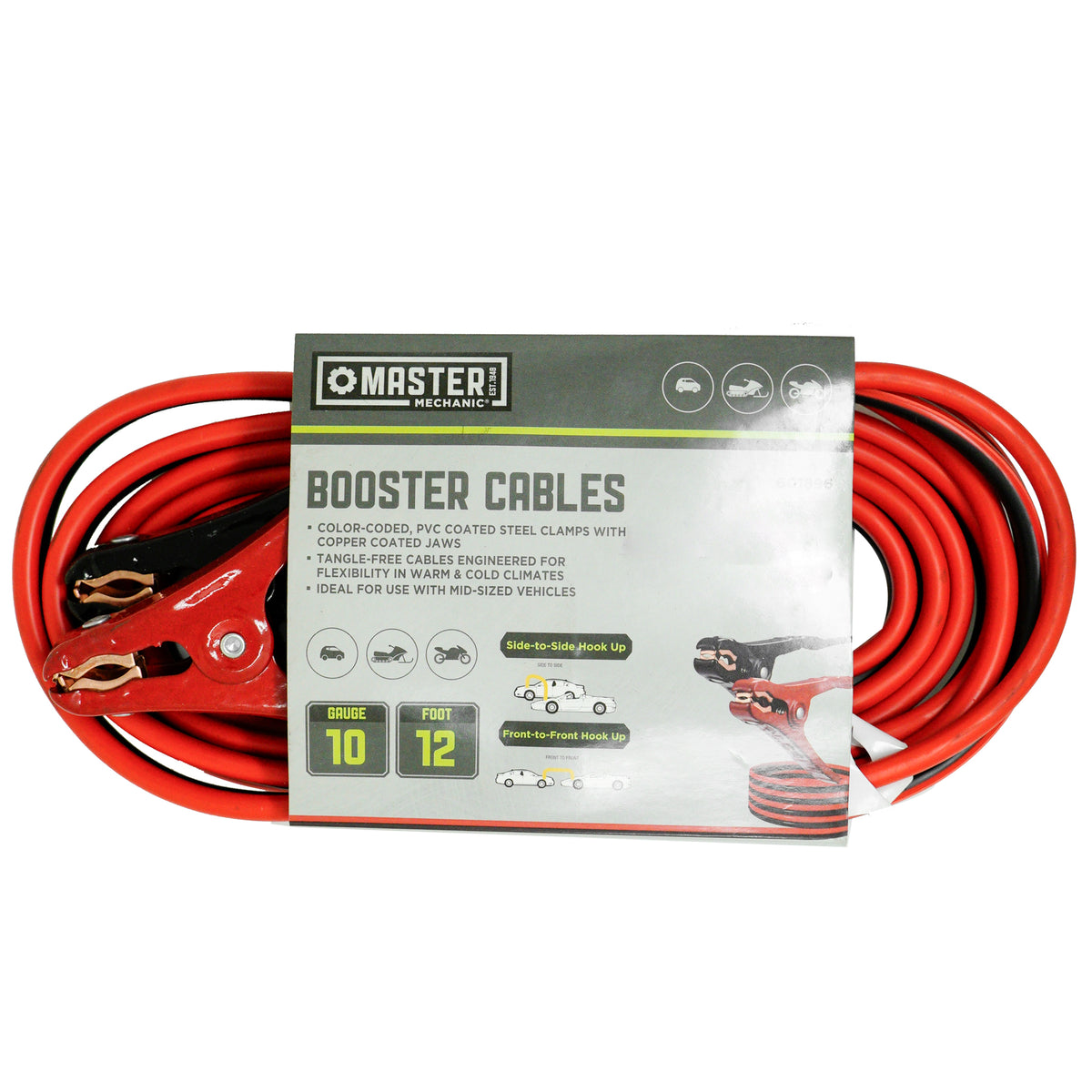Master Mechanic 601896 Booster Cable 10-Gauge 12ft. 200A