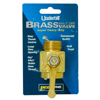 Underhill CV075H Brass High flow Control Valve 3/4-inch Hose Thread