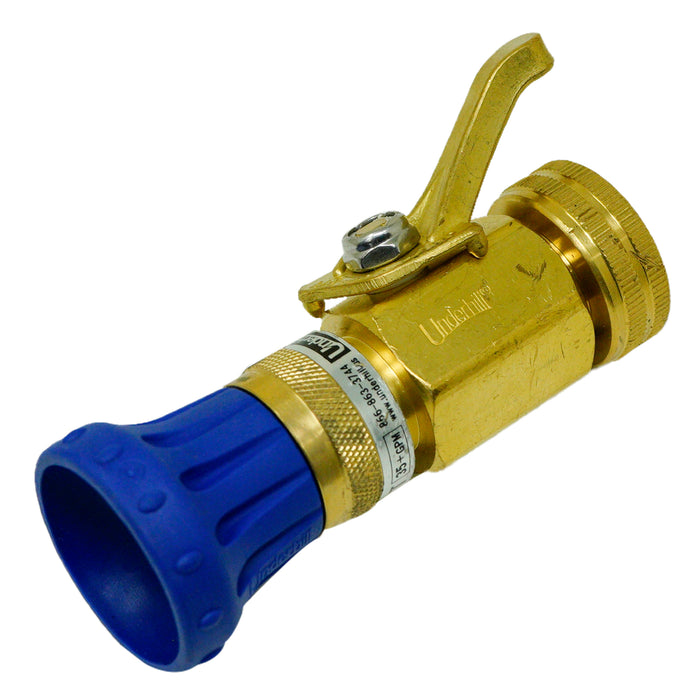 Boquilla de precisión Underhill HN4800CV Cloudburst? con válvula de control de alto flujo de latón y adaptador ?"MHTx1"FHT
