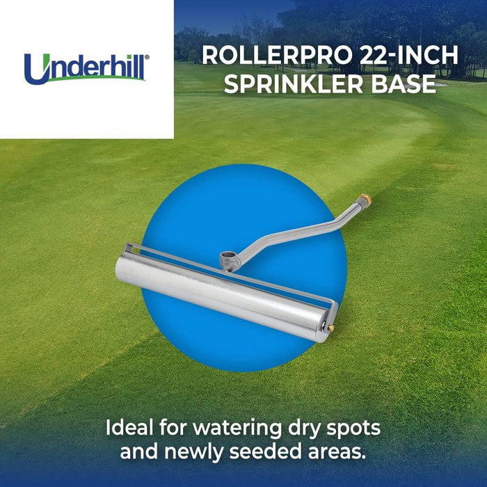 Underhill A-RP221 Roller Pro Portable Sprinkler Base - 22 in. Roller 1 in. FHT x 1 in. FIPT