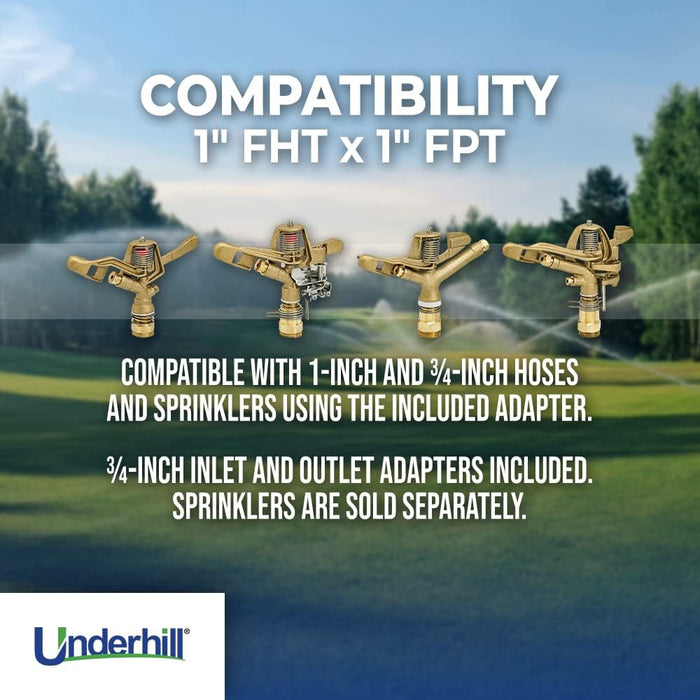Underhill A-RP221 Roller Pro Portable Sprinkler Base - 22 in. Roller 1 in. FHT x 1 in. FIPT