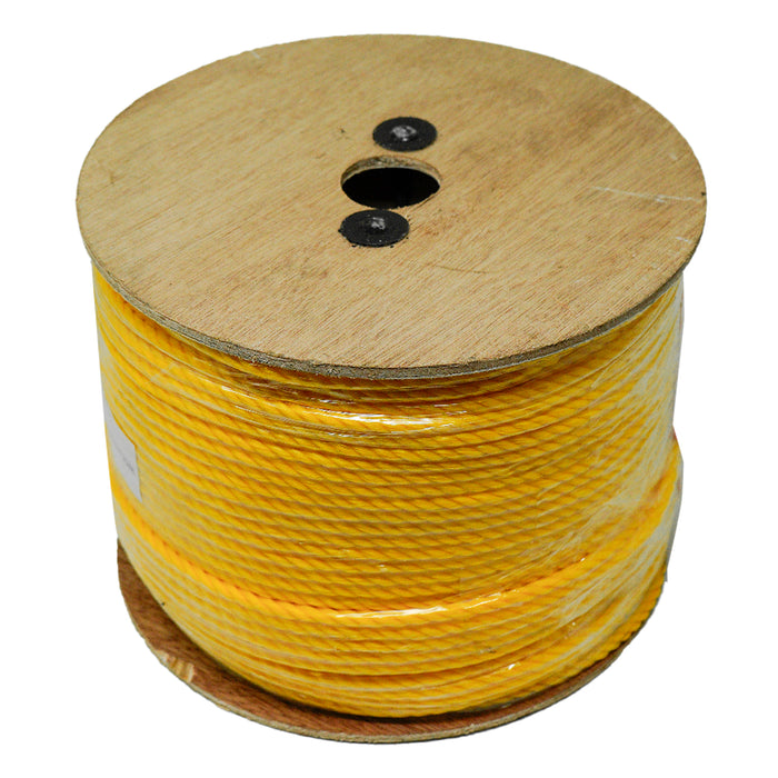 WeldOn 514680 CUERDA DE POLIPROPILENO AMARILLA DE 1/4 PULG. X 600 PIES Y 3 CABOS