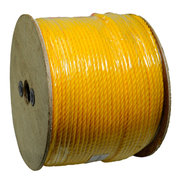 WeldOn 514680 CUERDA DE POLIPROPILENO AMARILLA DE 1/4 PULG. X 600 PIES Y 3 CABOS