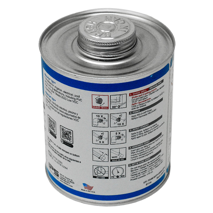 WeldOn 10079 700 CLR QT CEMENTO PARA PVC Hasta 4" Cuerpo regular