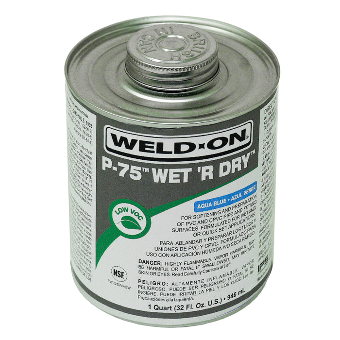 WeldOn 10248 P-75 Imprimación Azul de Cuarto de Galón para Superficies Húmedas/Secas