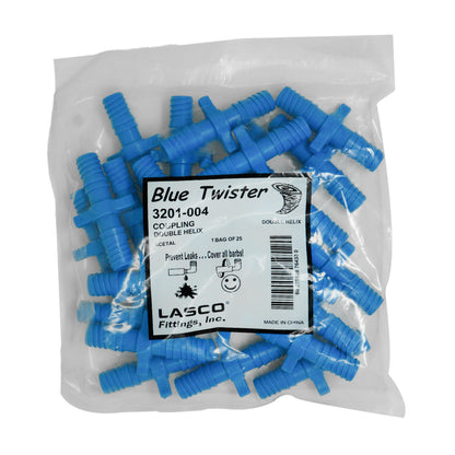 Westlake Pipe & Fittings 3201-004 ½ COUPLING, DOUBLE HELIX Blue Twister