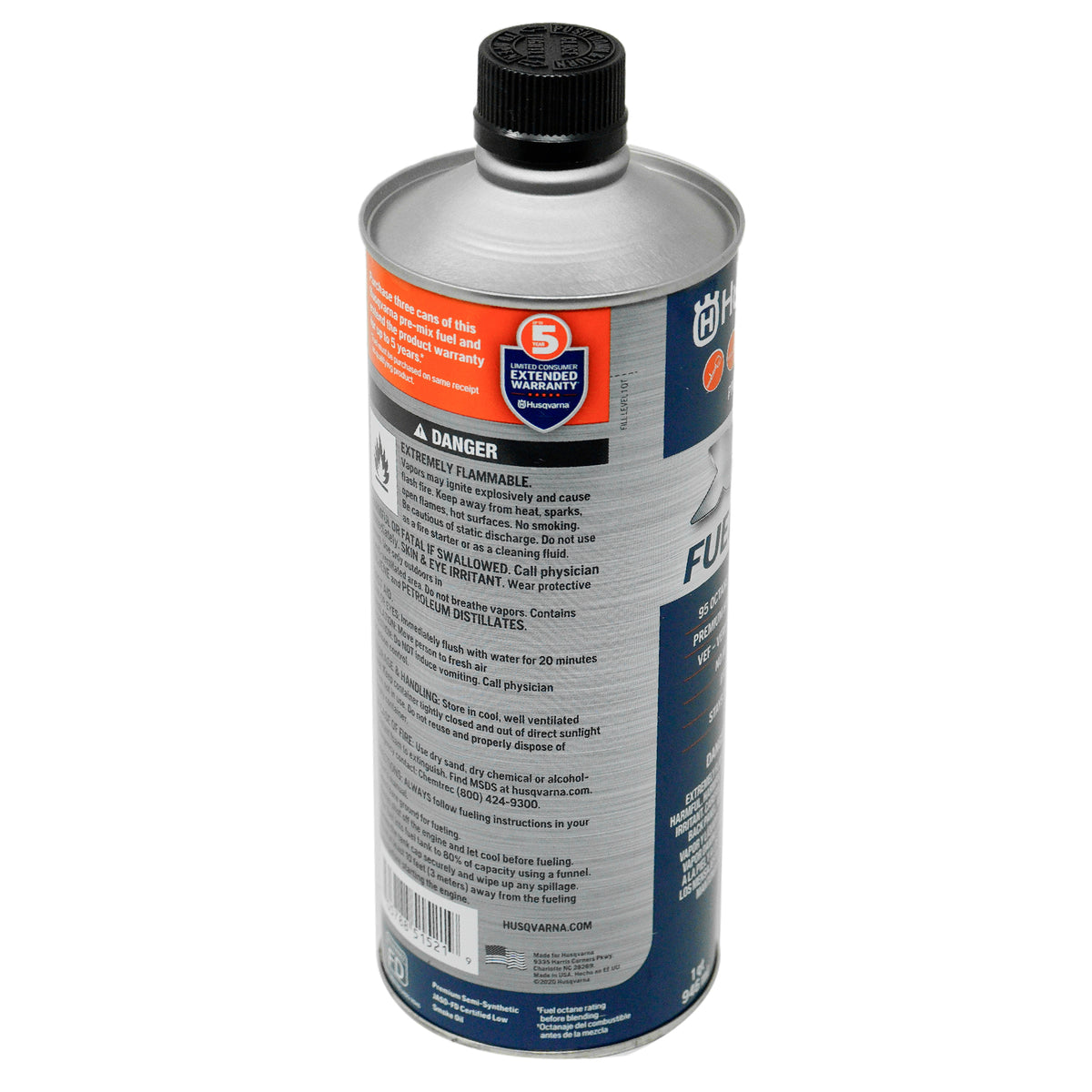 Combustible premezclado de 2 tiempos Husqvarna 584309701 XP+ 50:1 sin etanol, 1 cuarto de galón