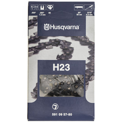 Husqvarna 591095780 Cadena de sierra de 20" H23 Cincel .325"