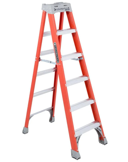 Louisville Ladder 6 Ft. Fiberglass Step Ladder, Type IA, 300 Lb. Rated