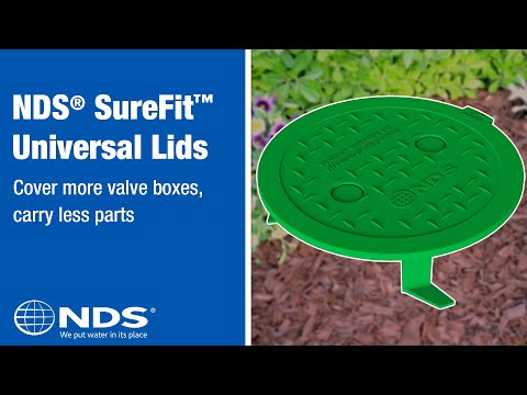 Tapa universal redonda para caja de válvulas NDS 6RND-UC de 6 pulgadas SureFit™