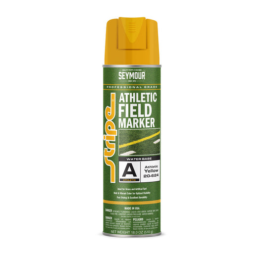 Seymour 20-624 Pintura para marcar campos atléticos a rayas, 20 onzas. - Campo Atlético Amarillo