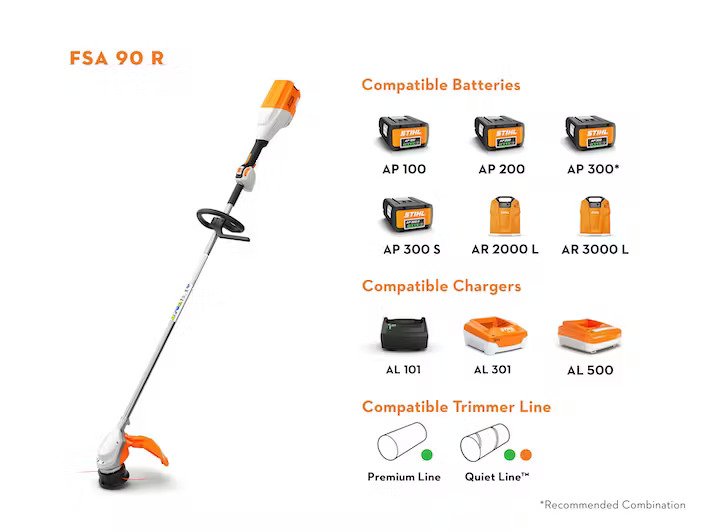 Stihl FSA 90 R Battery Straight Shaft Line Trimmer (Tool Only)