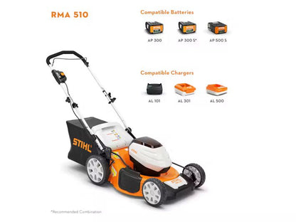 Cortadora de césped manual a batería Stihl RMA 510 de 20 pulgadas