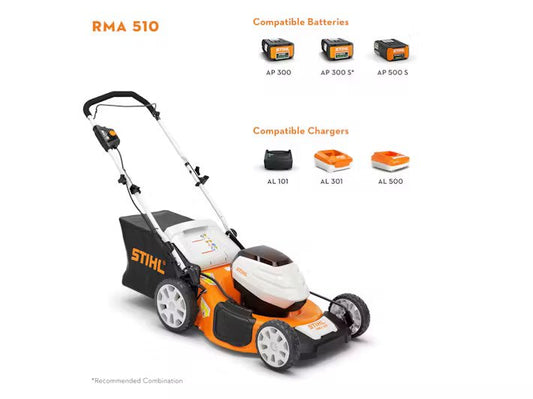 Cortadora de césped manual a batería Stihl RMA 510 de 20 pulgadas