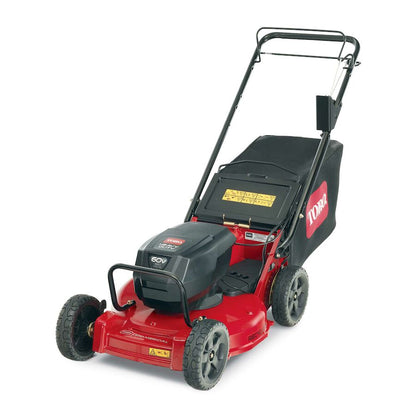 Cortadora de empuje Toro 22284 de 21 pulgadas y batería de 60 V máx. con (2) baterías de 10 Ah y cargador