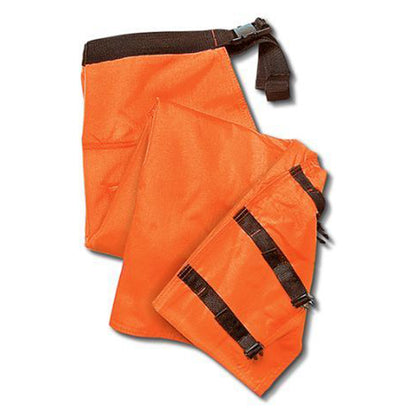 Chaparreras protectoras envolventes para motosierra Stihl naranja