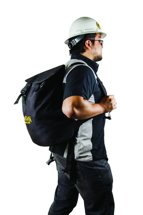 Guardian Fall Protection 00768 Ultra Sack Small Black Canvas Backpack