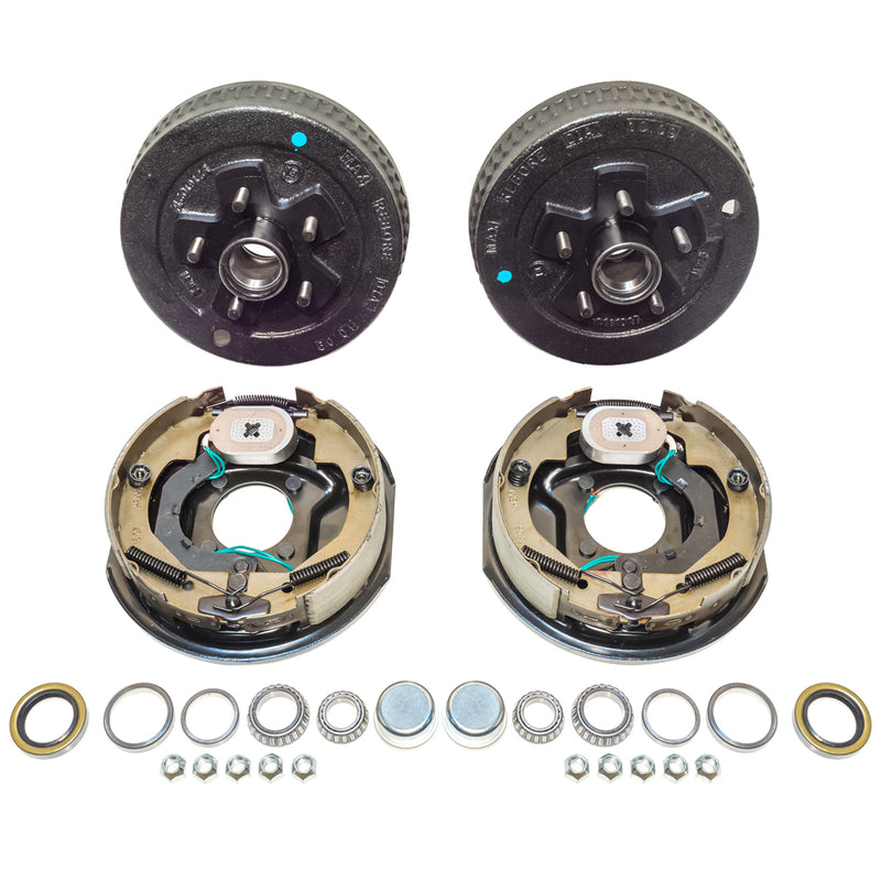 Russo 10HUBBRAKEKIT 10 x 2 ¼ In. Electric Trailer Brake & 5 on 4 ½ In. Hub Drum Kit with Bearings