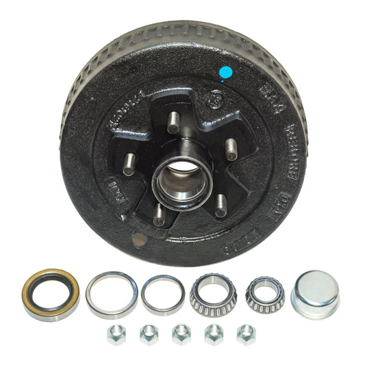 Russo RP94545L44649KIT 10 pulgadas. X 2-1/4 pulgadas. Kit de tambor de cubo de freno de remolque 5 en 4,5 pulgadas.