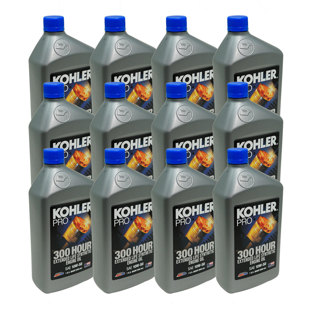 Kohler 25 357 72-S-12 Pro SAE 10W-50 Extended Life Synthetic Engine Oil 1  Quart 12pk