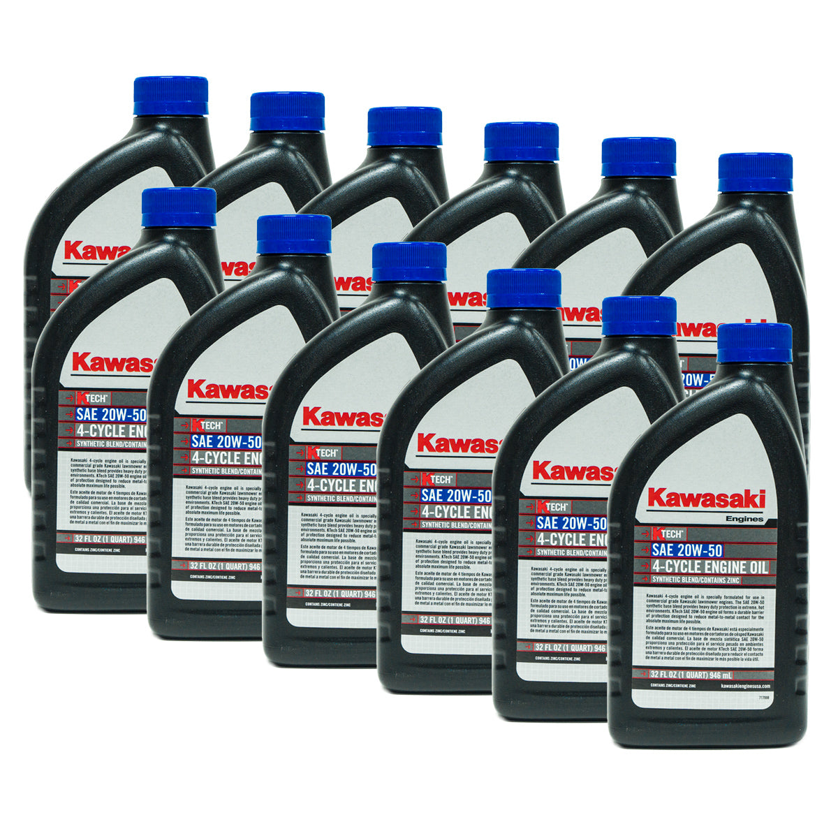 12PK Kawasaki 99969-6298 20W-50 Engine Oil 1 Qt.