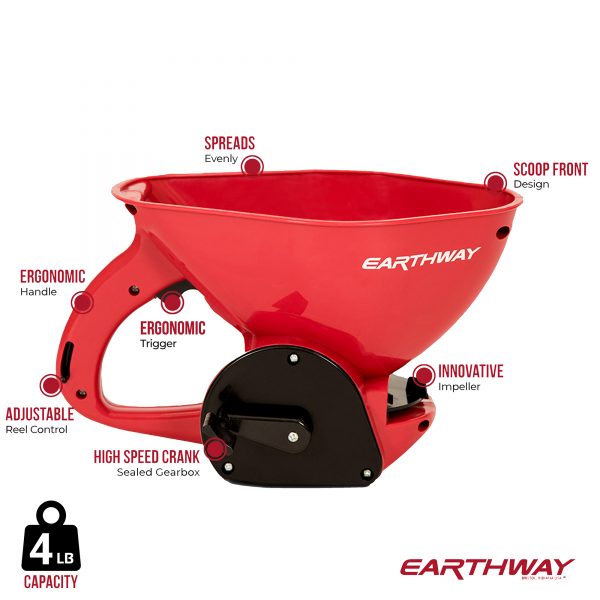 Esparcidor de mano Earthway 14124 de 4 libras