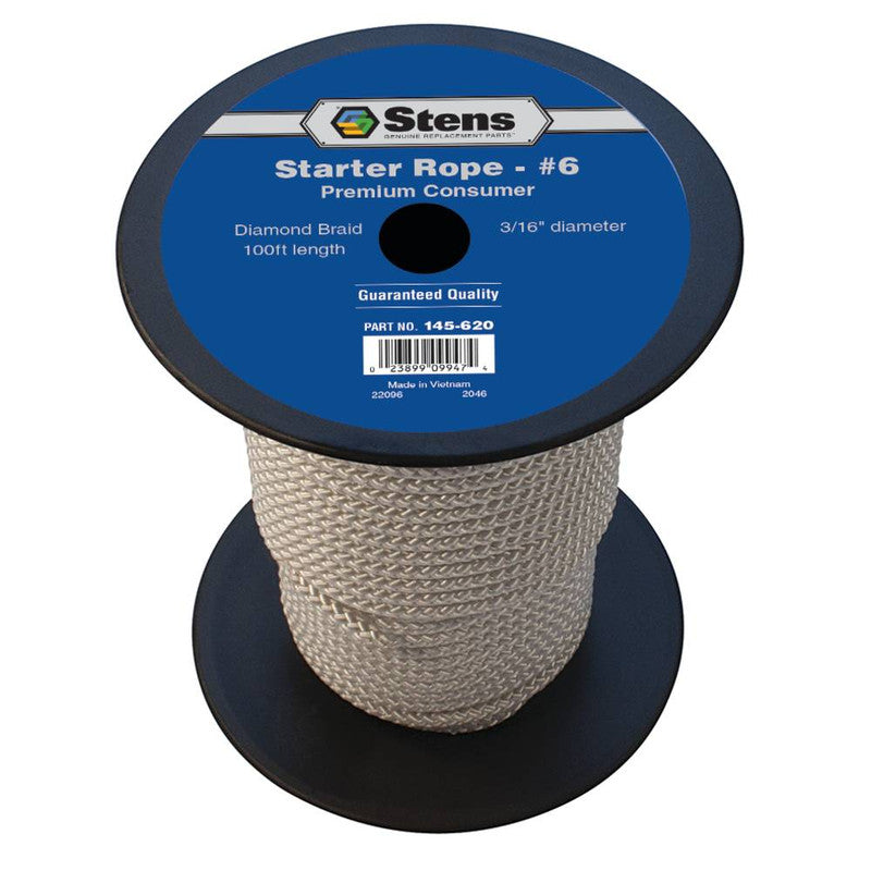 Cuerda de arranque Stens 145-620 Diamond Braid de 30 m (100 pies) n.° 6