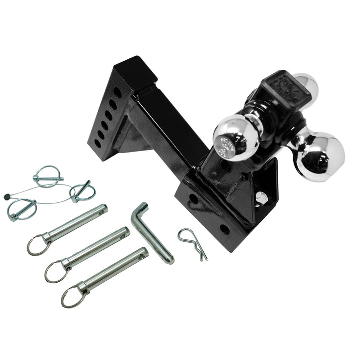 Buyers 1802225 Adjustable Tri-Ball Hitch with Chrome Towing Balls
