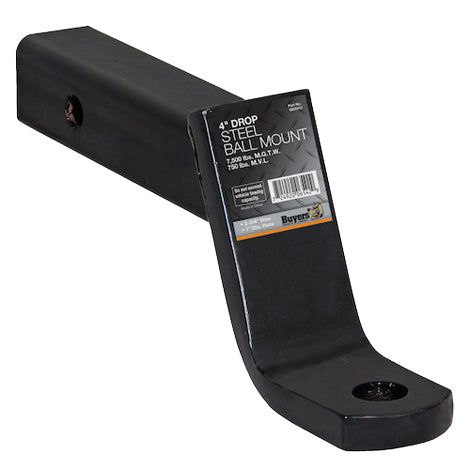 Buyers 1803013 2" Ball Mount With 4 " Drop X 10" Long