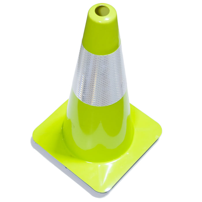 Lakeside Plastics 2850-07-MM-LIME 28" Green Reflective 3M Collar Safety Cone