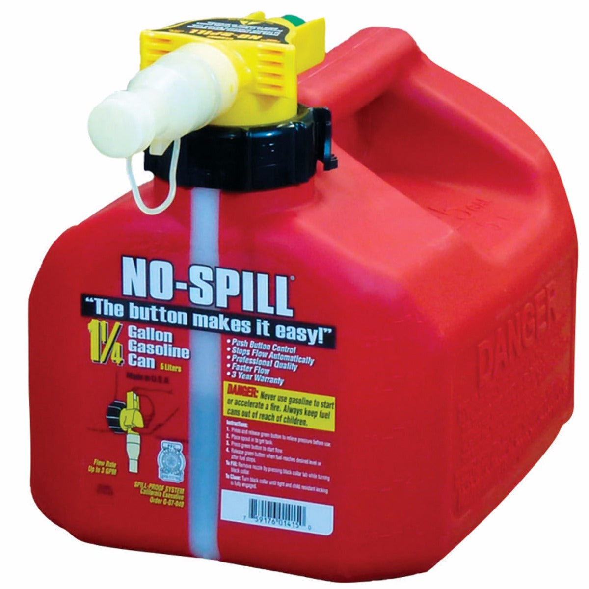 No Spill 1.25 Gallon Gas Can