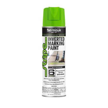 Seymour 20-668 Pintura para marcar rayas invertidas, 17 oz. - Verde fluorescente