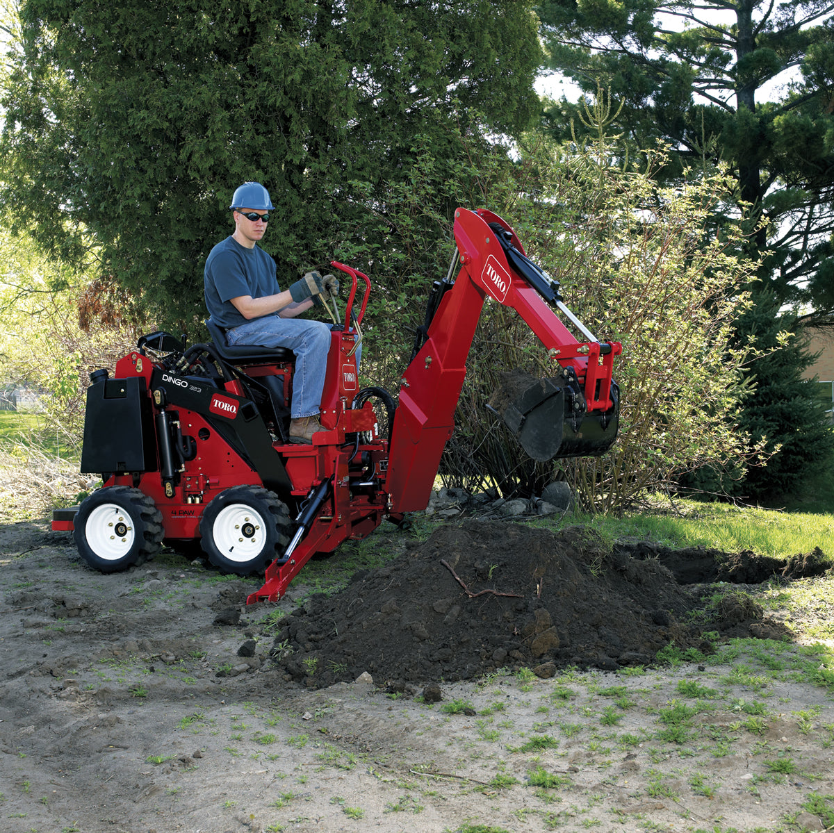 Toro Dingo Backhoe with 13" Bucket Attachment
